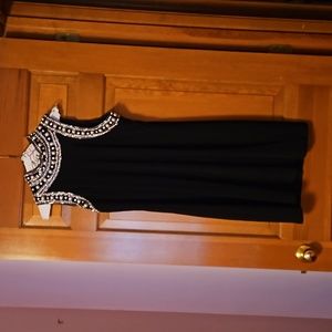 MSK beaded cocktail dress, black, size Medium; worn once, fully lined.